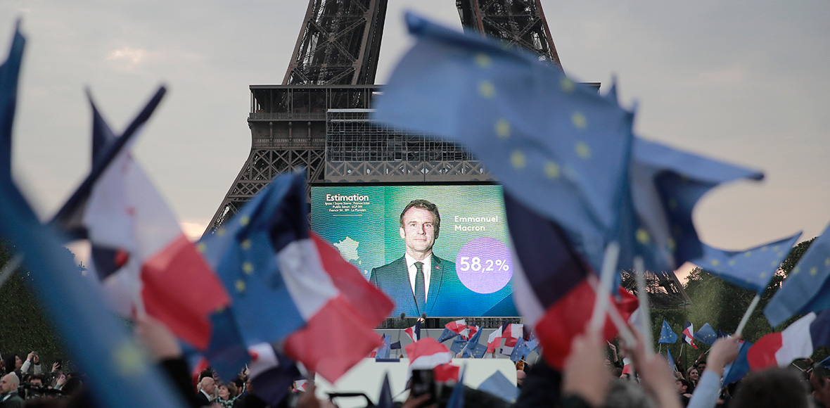 Ο Ε. Μακρόν επανεκλέχθηκε πρόεδρος της Γαλλίας